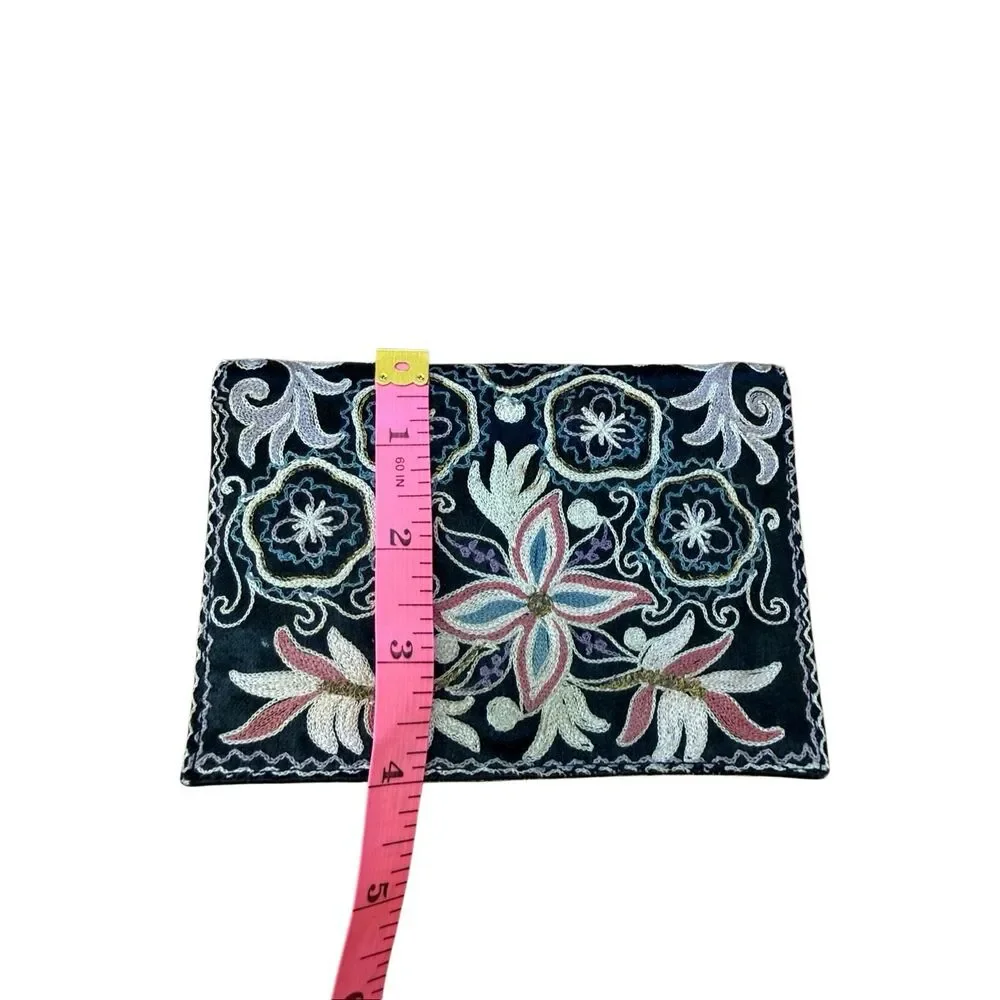 1930s French Tapestry Pocketbook Wallet Clutch